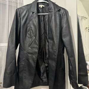 Max Studio Black Leather Jacket